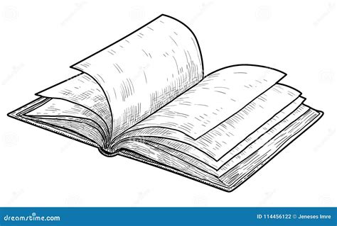 Open Book Illustration, Drawing, Engraving, Ink, Line Art, Vector Stock Vector - Illustration of ...