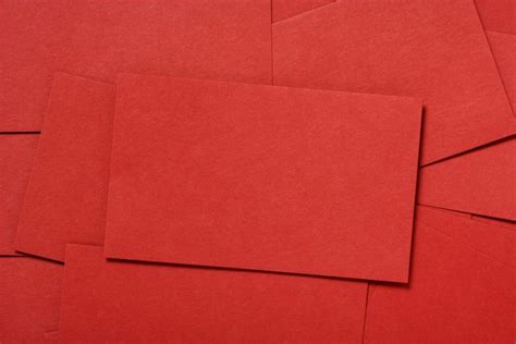 Premium Photo | Blank red card on white