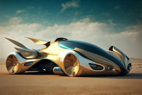 Premium Photo | A futuristic car that is a flying car.