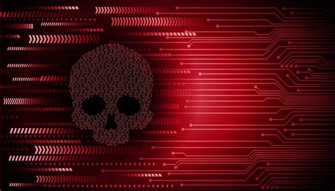 cyber hacker attack background, skull vector 3217491 Vector Art at Vecteezy