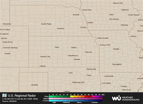 Kansas Weather Map - TravelsFinders.Com