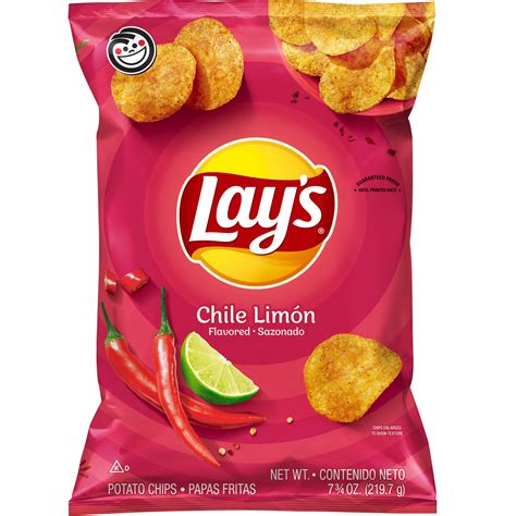 Lay's Potato Chips, Chile Limon Flavor, 7.75 oz Bag - Walmart.com - Walmart.com