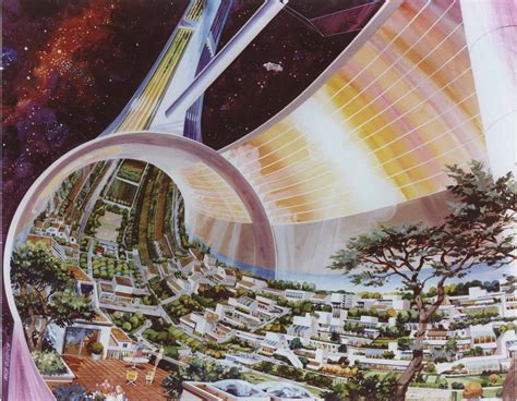 Scientists illustrate the space colonies of the future | Design Indaba