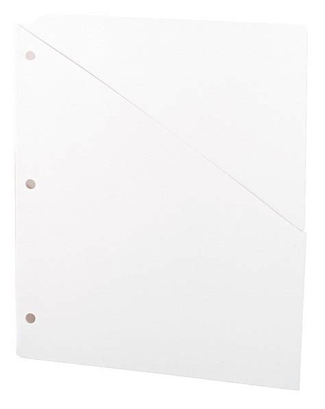 UNIVERSAL ONE Binder Pockets, White, 8 1/2 in x 11 in, 10 PK - 45GZ13|UNV61687 - Grainger