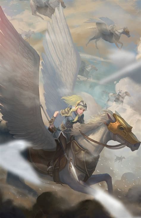 Pegasus Knight, an art print by yagaminoue - INPRNT