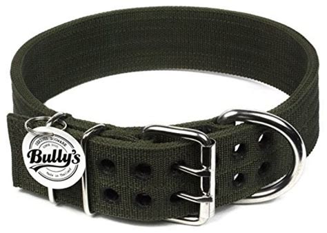 Pitbull Collar, Dog Collar for Large Dogs, Heavy Duty Nylon, Stainless Steel Hardware (Medium ...