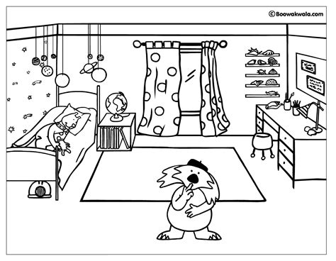 Girls Bedroom Coloring Page - Coloring Home