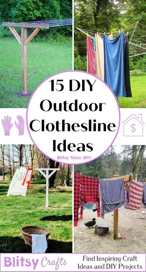 15 Durable and Cheap DIY Clothesline Ideas To Make - Blitsy