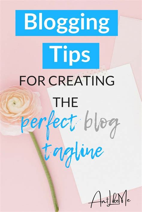 4 Tips To Creating the Perfect Blog Tagline | Blog, Creative blog posts, Blog tips