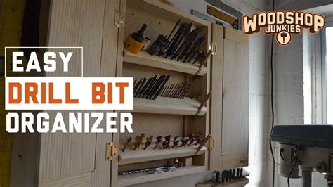 DIY drill bit storage and organizer cabinet with folding bit holder ...