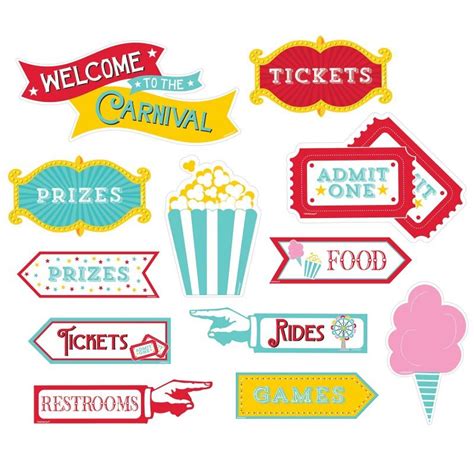 Carnival & Circus Party Cutouts