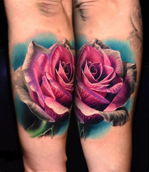 Color Rose Tattoos by Phil Garcia