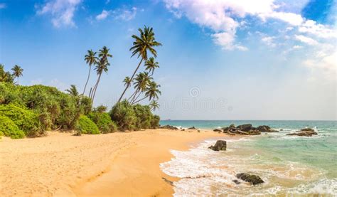 Ambalangoda Beach in Sri Lanka Stock Photo - Image of beautiful, rock: 235295308