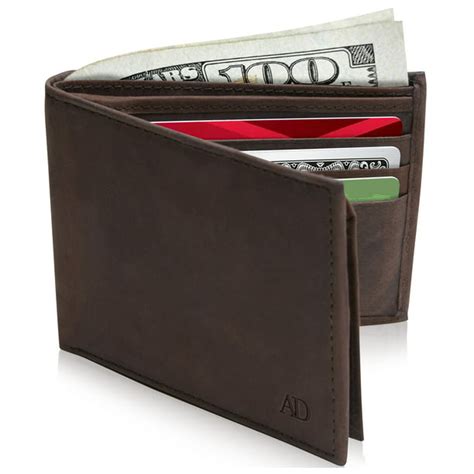 Access Denied - Slim Bifold Wallets For Men RFID - Front Pocket Leather Small Mens Wallet With ...