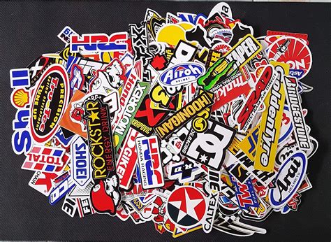 Amazon.com: 100 Pcs Random Car Racing Stickers Vintage Rare Decal ...