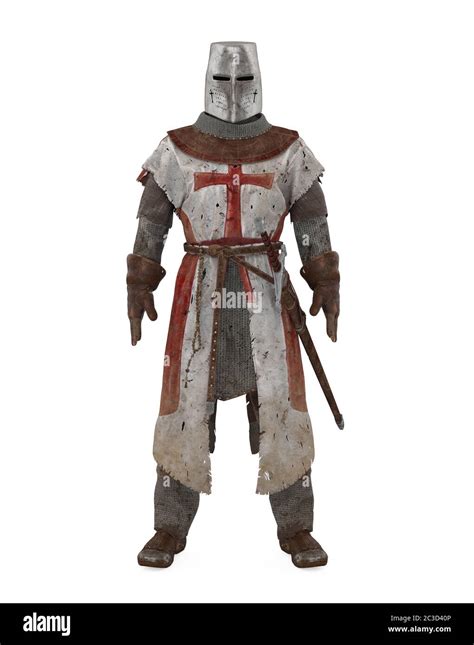 Templar Knight Armor Isolated Stock Photo - Alamy