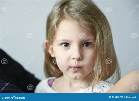 Little girl pouting stock image. Image of expression - 114440763