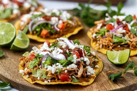 Chicken Tinga Tostadas - Dash of Color and Spice