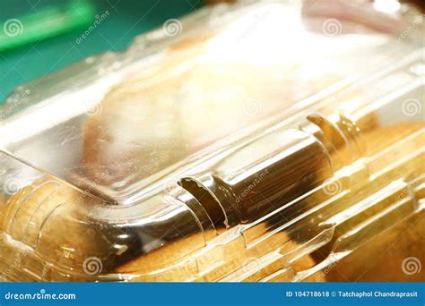 Kiwi Fruit Put in the Clear Transparent Plastic Box. Stock Photo ...