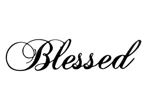 Blessed Tattoo in Cursive Writing