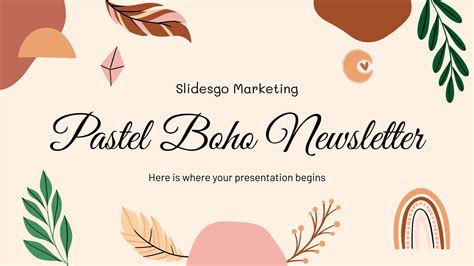 Pastel Boho Newsletter | Google Slides & PowerPoint template