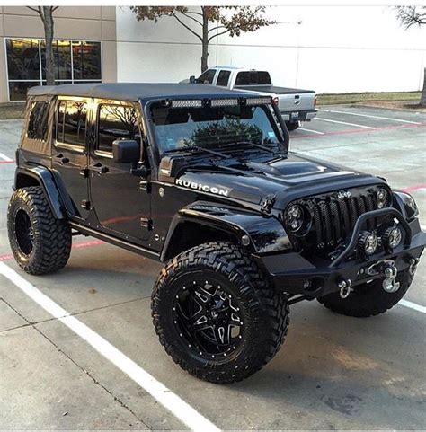 BLACK ON BLACK 4 INCH LIFT RUBICON | Custom jeep wrangler, Dream cars ...