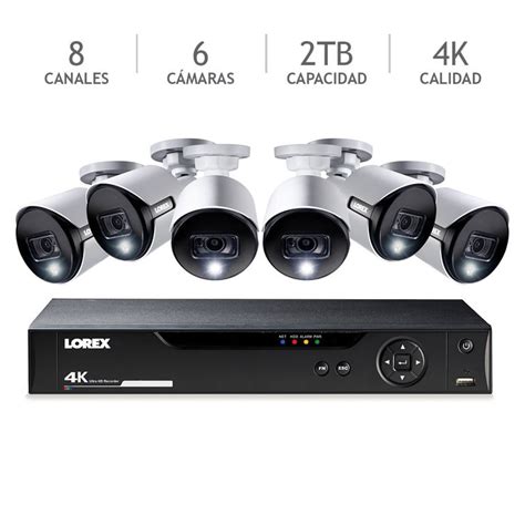 Lorex, 6 Cámaras de Seguridad 4K con 8 Canales | Costco México