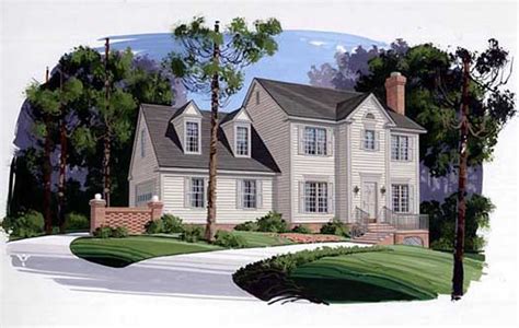 New-england-colonial House Plan - 3 Bedrooms, 2 Bath, 1653 Sq Ft Plan 4-134