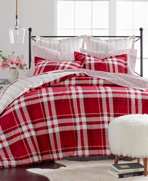 Martha Stewart Collection Winter Plaid Cotton Flannel Duvet Cover ...