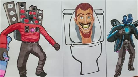 How To Draw Titan camera man and speaker man Vs Skibidi Toilet | Toilet drawing, Sports ...