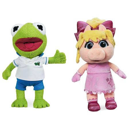 MUPPET BABIES KERMIT Frog & Miss Piggy Pig PLUSH 12" TODDLER Baby ...