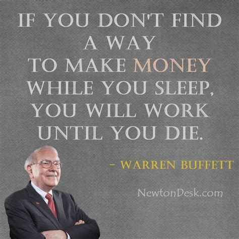 Make Money While You Sleep By Warren Buffett - Money Quotes