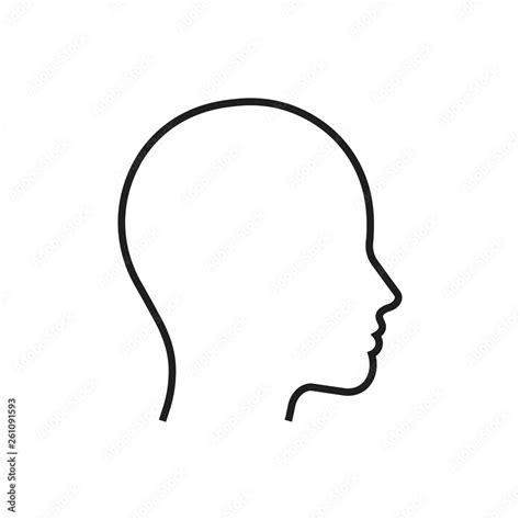 Head line silhouette. Profile contour. Vector illustration. Stock Vector | Adobe Stock