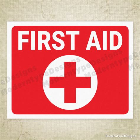 First Aid Printable Sign