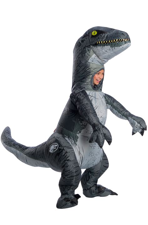 Velociraptor Blue Inflatable Child Costume - PureCostumes.com