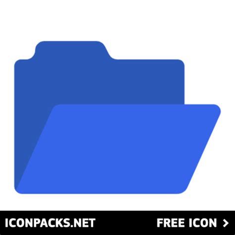 Free Blue Open Folder SVG, PNG Icon, Symbol. Download Image.