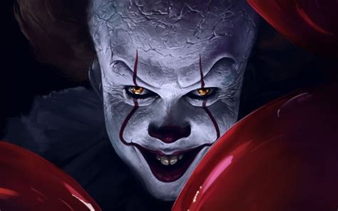 Yellow Eyes Pennywise In Dark Background HD Pennywise Wallpapers | HD ...