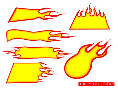 6 Fire Flame Banner Vector (EPS, SVG, PNG Transparent) | OnlyGFX.com