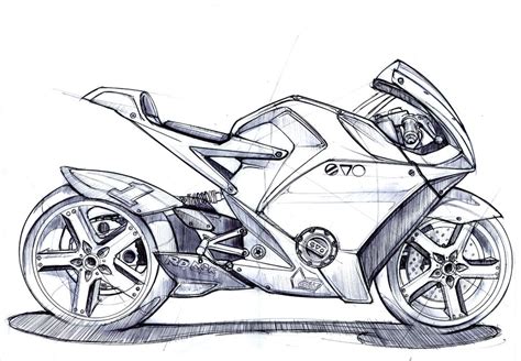 Simple Motorcycle Drawing at GetDrawings | Free download