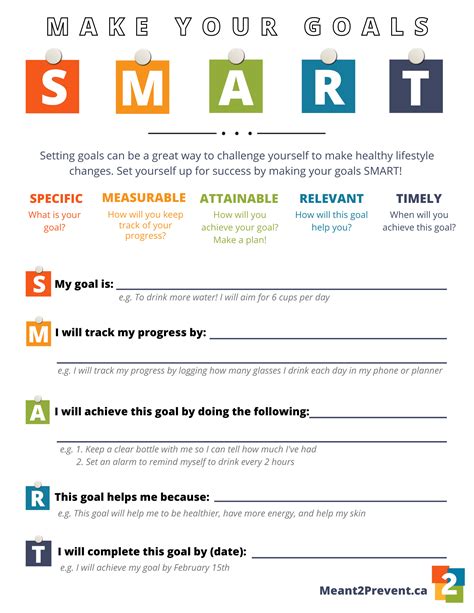 Smart Goals Free Printable Worksheet