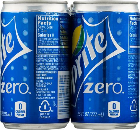 Sprite Zero Nutrition Facts Sugar - Nutrition Ftempo