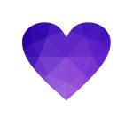 Diamond purple heart shape — Stock Photo © AptTone #3929795