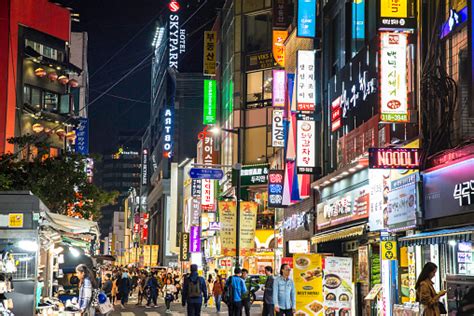 Seoul Nightlife Stock Photo - Download Image Now - iStock