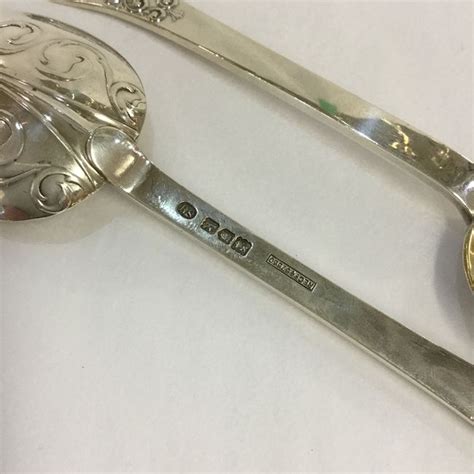 Antique Boxed Sterling Silver Berry Spoon Set