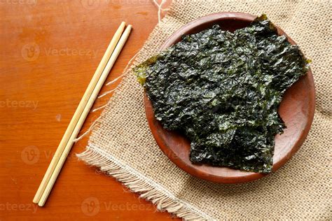 nori seaweed isolated on white background. Japanese food nori. Dry seaweed sheets. 15961887 ...