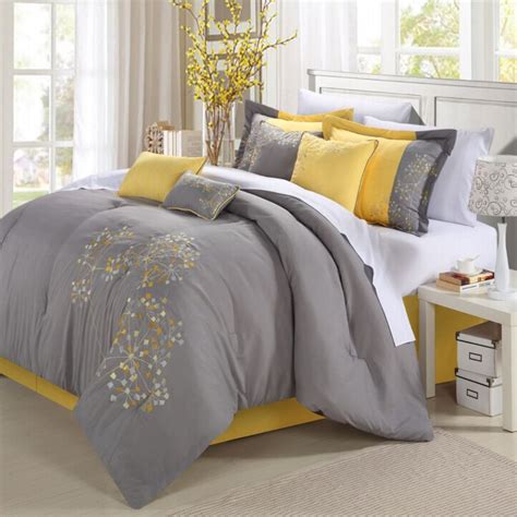 Yellow and Gray Bedding That Will Make Your Bedroom Pop