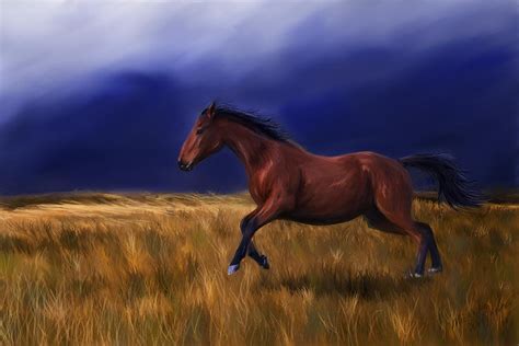 Galloping Horse Painting Painting by Michelle Wrighton - Fine Art America