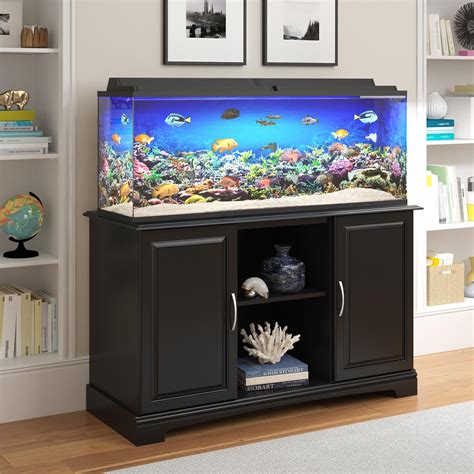 Ameriwood Home Alta Vista 50 75 Gallon Aquarium Display Stand Black with Shelf 26737791523 | eBay