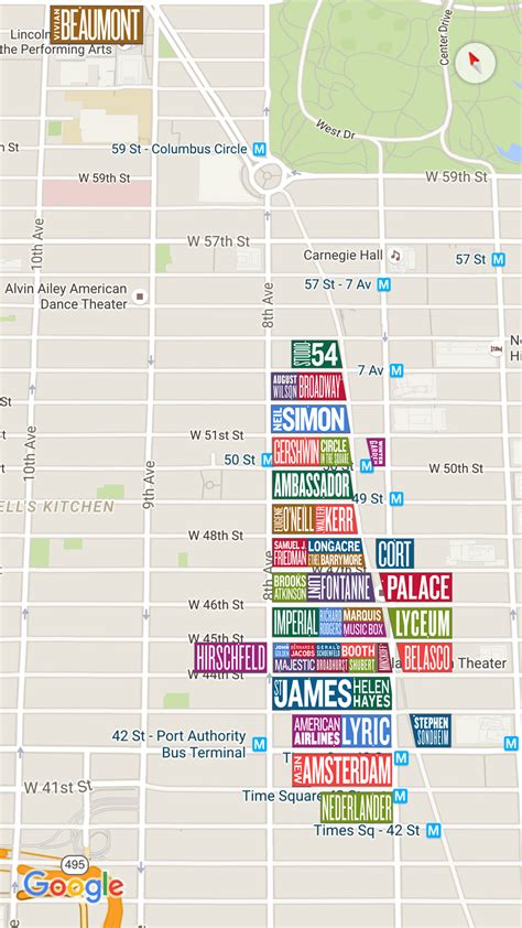 Map Of Broadway Theaters | Living Room Design 2020