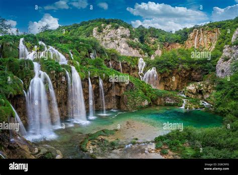 Plitvice, Croatia - Beautiful waterfalls of Plitvice Lakes (Plitvička ...